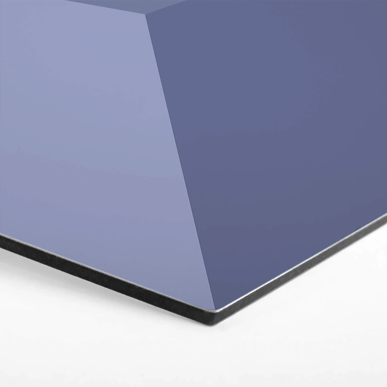 3D Hexagon - Alu-Dibond Dunkelblau 