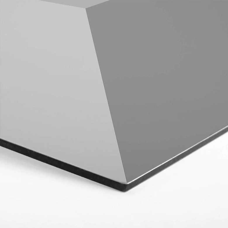 3D Hexagon - Alu-Dibond Grau 