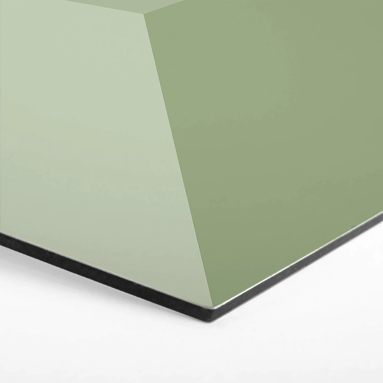 3D Hexagon - Alu-Dibond Hellgrün 