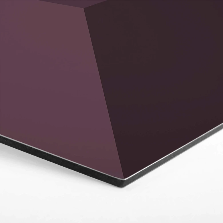 Hexagone à effet 3D - alu-Dibond violet 