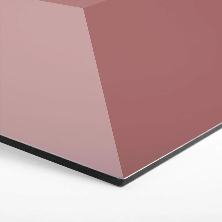 3D Hexagon - Alu-Dibond Rot 