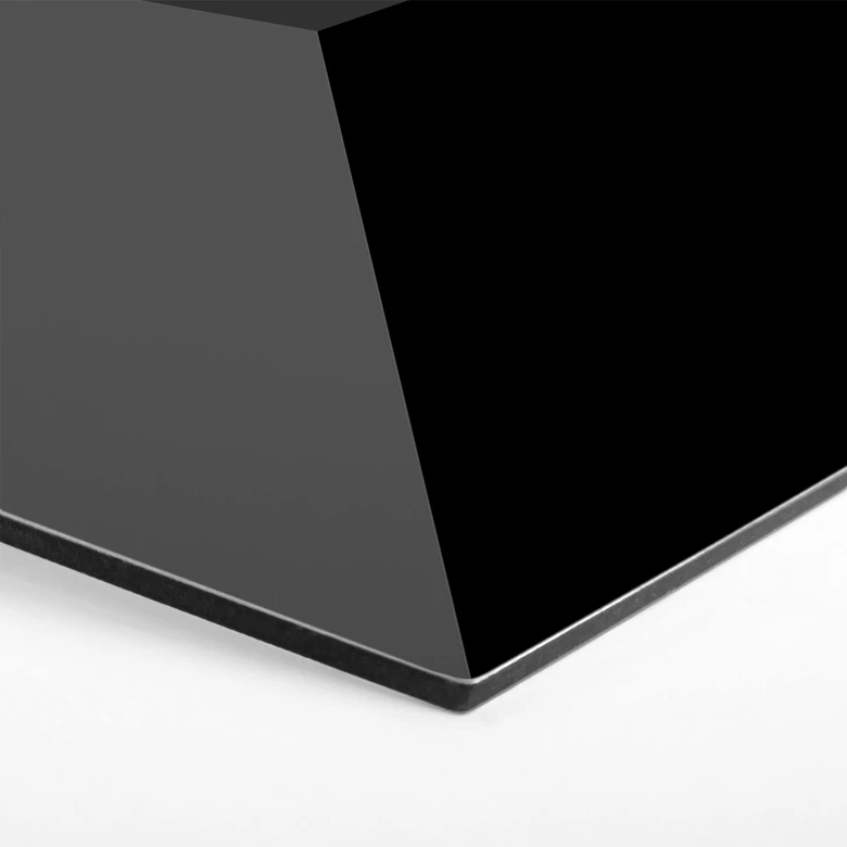 3D Hexagon - Alu-Dibond Schwarz 
