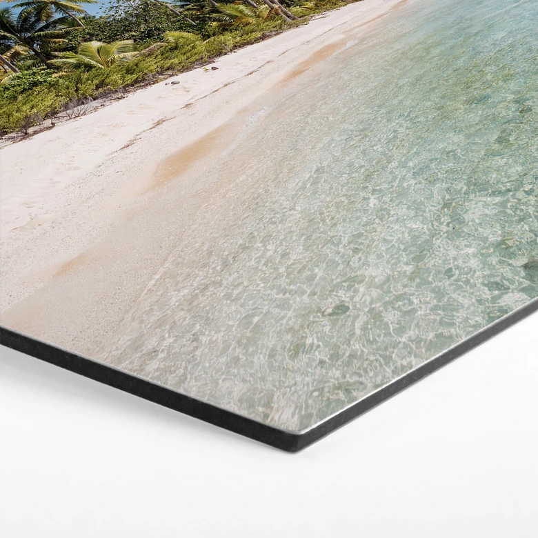 Hexagon Wandbild Palmenstrand in der Südsee - Colombo - Alu-Dibond 
