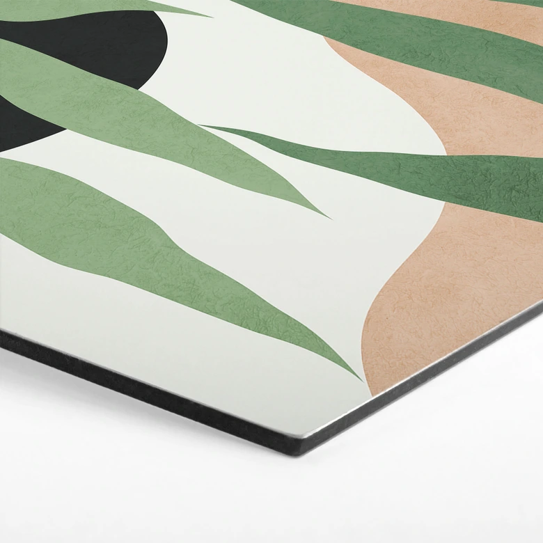 Wanddecoratie Groene takken in de jungle - Costa - Alu-Dibond 