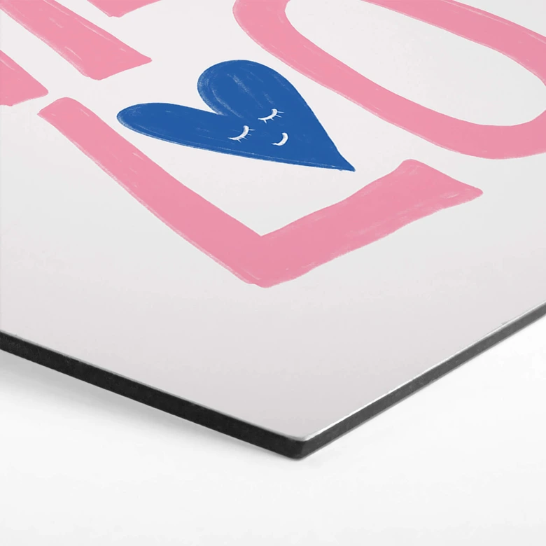 Hexagon Wandbild Fritsch - Ein freundlicher Gruß - Alu-Dibond 