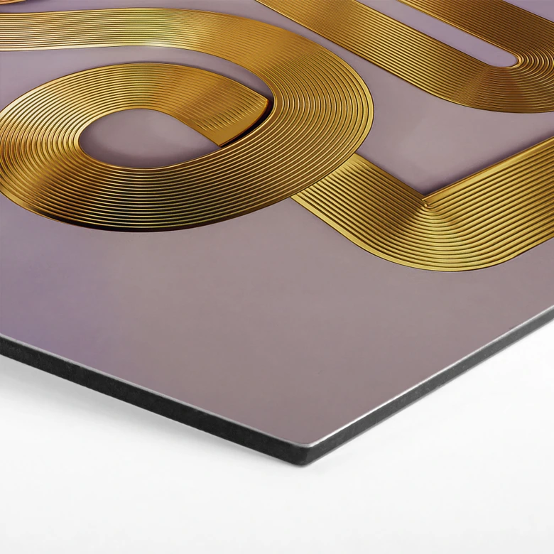 Hexagon Wandbild Soul trifft auf Vinyl - Musik für die Seele - Harrison - Alu-Dibond 