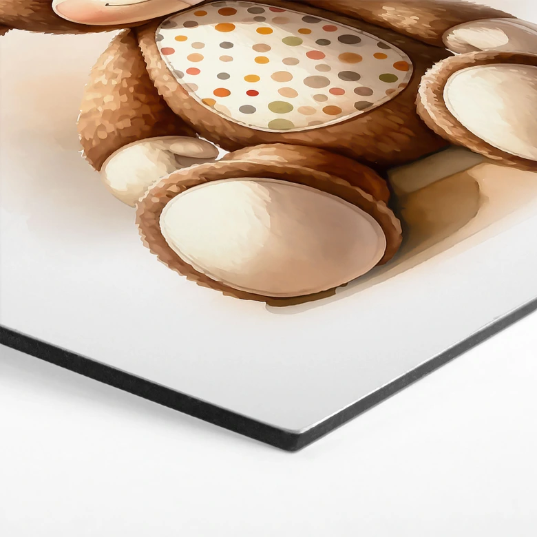 Hexagon Dibond Klein aapje - Magnusson 