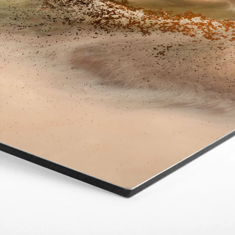 Hexagon Dibond Kleuren van de aarde: Vloeiende compositie - Meikle 