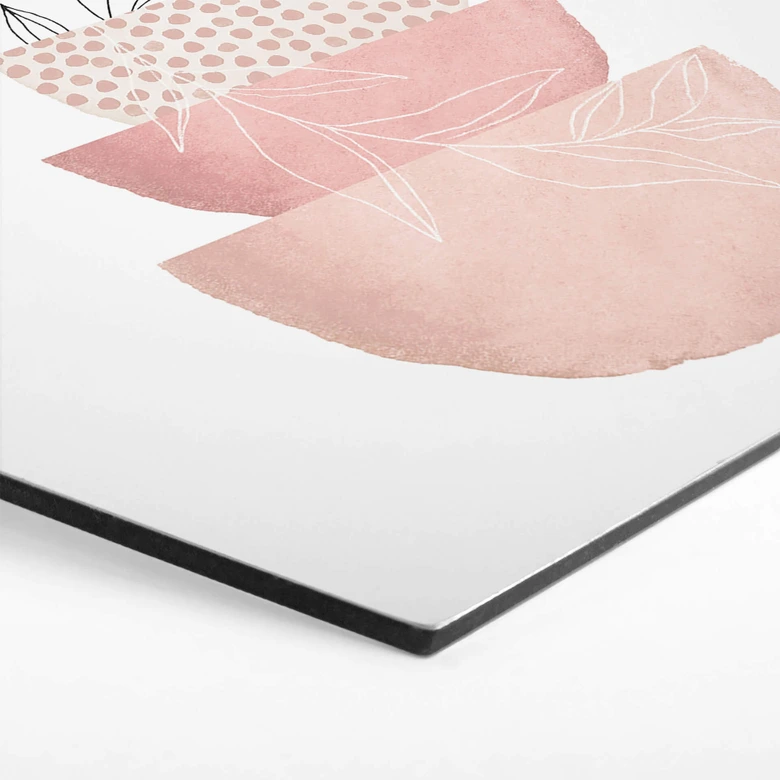 Hexagon Wandbild Zarte Schönheit der Natur - Alu-Dibond - Moss 