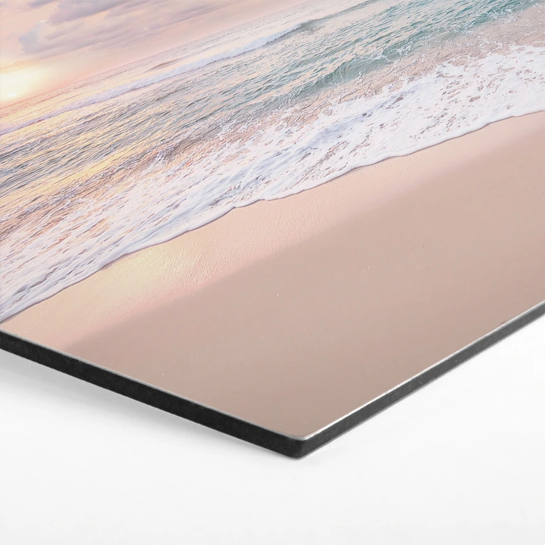 Tableaux Hexagonaux Coucher de soleil sur la plage et la mer - Sisi & Seb - Alu-Dibond 