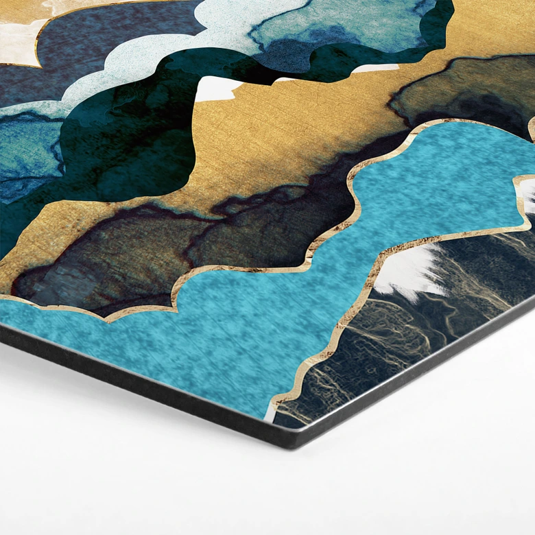 Hexagon Dibond Bergtop boven de wolken - SpaceFrog Designs 