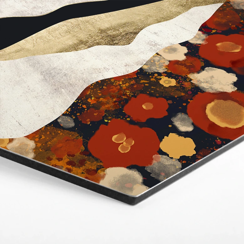 Hexagon Wandbild Herbstliche Berglandschaft - SpaceFrog Designs - Alu-Dibond 