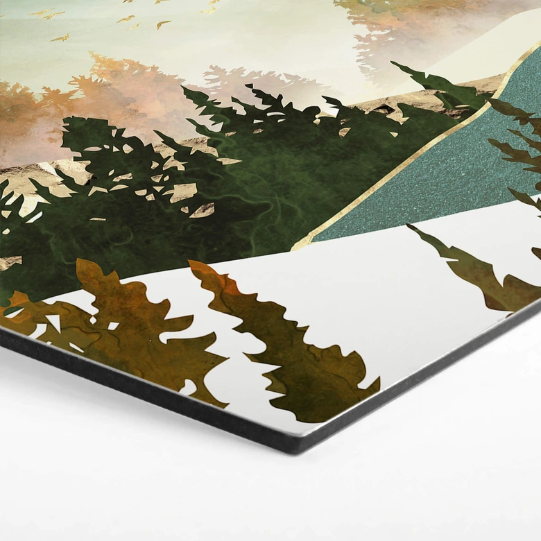 Hexagon - Alu-Dibond SpaceFrog Designs - Herbstmorgen 