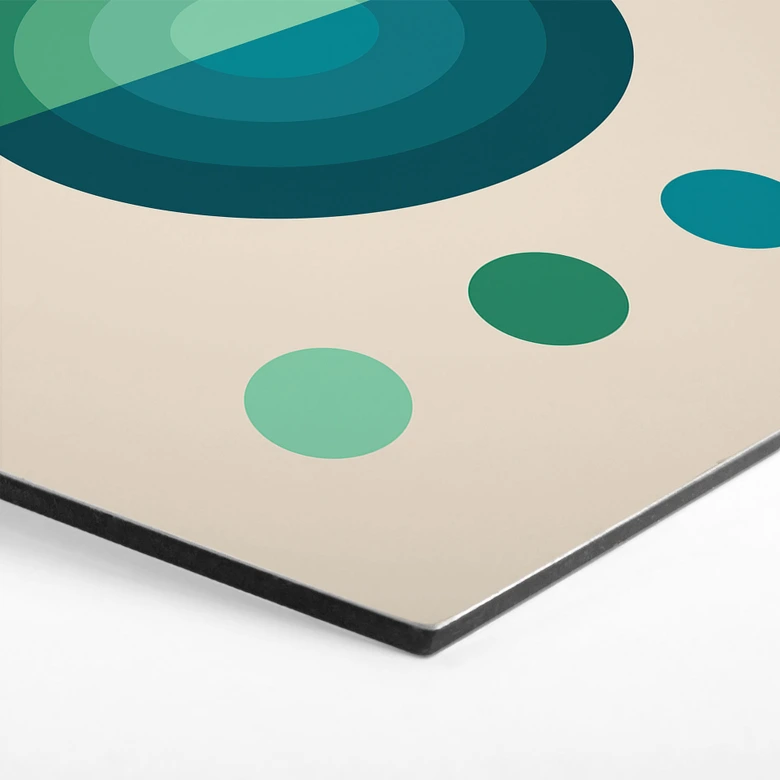 Hexagon Wandbild Bauhaus Mavi Daire - Tunaboylu - Alu-Dibond 