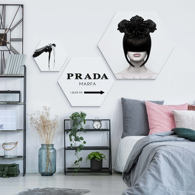 Hexagon alu-dibond - Kvilis - Prada Marfa 