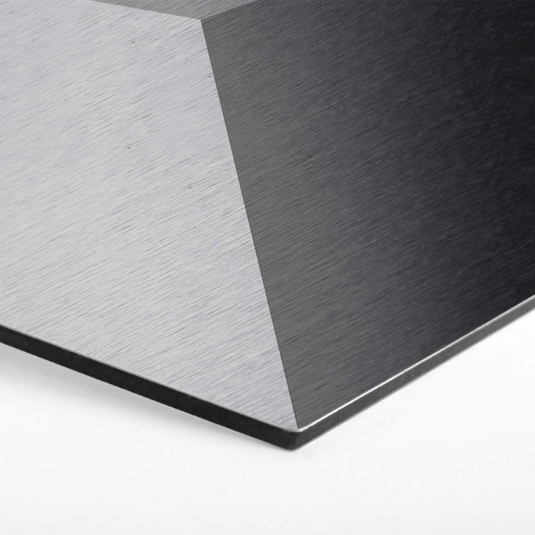 3D Hexagon Dibond Fredriksson - Zilver 