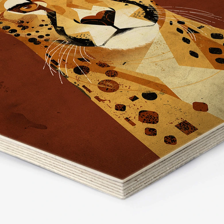 Hexagon - Holz Braun - Gepard 