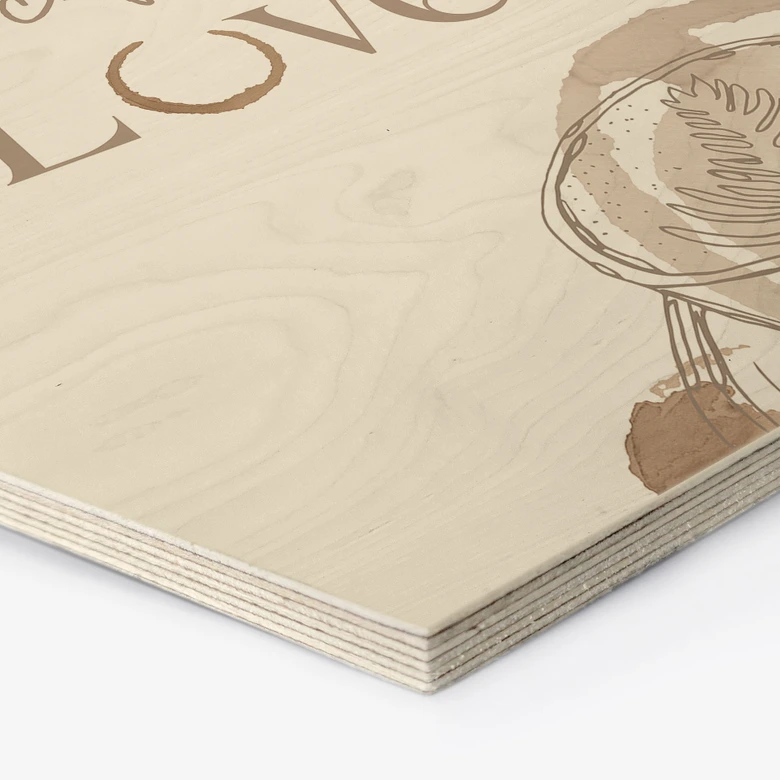 Hexagon-Holzbild Coffee Lover 