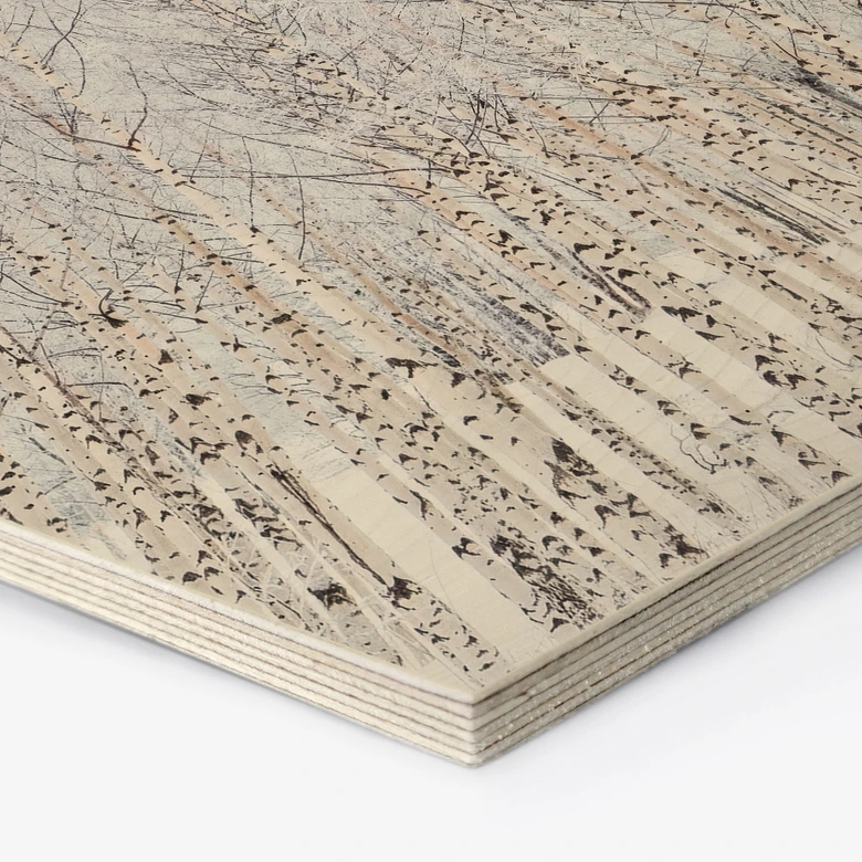 Houten Wanddecoratie berkenbos in winter - EMELIEmaria 