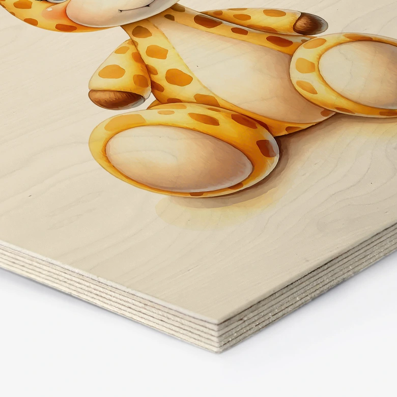 Hexagon Holzbild Kleine Giraffe - Magnusson 