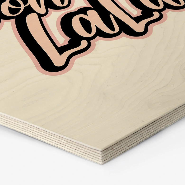Holzbild Oh La La - Hexagon 