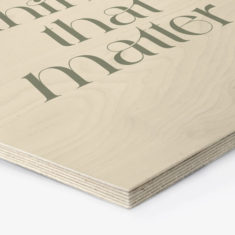 Hexagon Holzbild Do The Things That Matter - Prints by Ayleen 