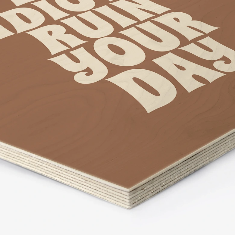 Tableau sur bois Hexagon Don't let idiots ruin your day - Prints by Ayleen 