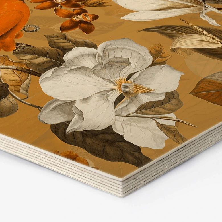Hexagon - Holz UN Designs - Tropisch Ocker 