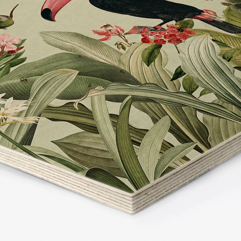 Sekskantet træ Tukan i et jungleparadis - UN Designs 