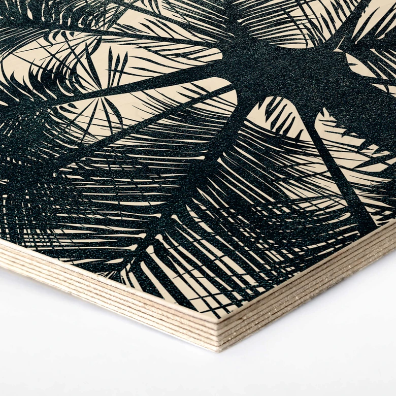 Hexagon - Holz Birke-Furnier Kubistika - California Dreaming 