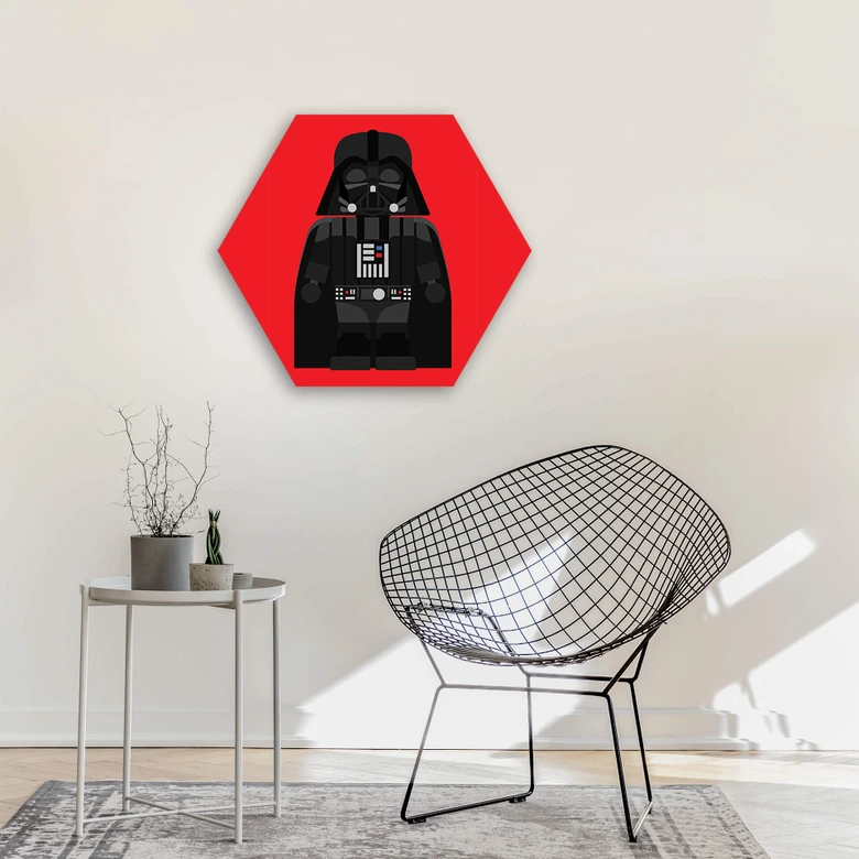 Hexagon - Holz Birke-Furnier Gomes - Darth Vader Spielzeug 