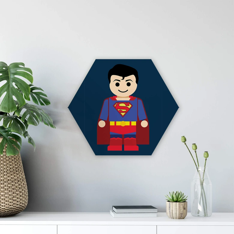 Hexagon Alu-Dibond Gomes - Superman 