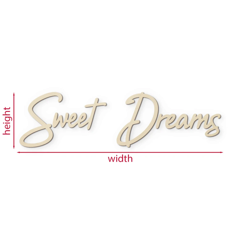 Wanddecoratie Populierenhout Sweet Dreams 