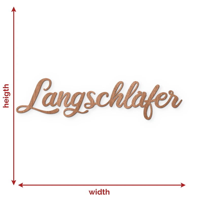 elevador con letras 3D - decoración de pared para el dormitorio - madera de caoba 