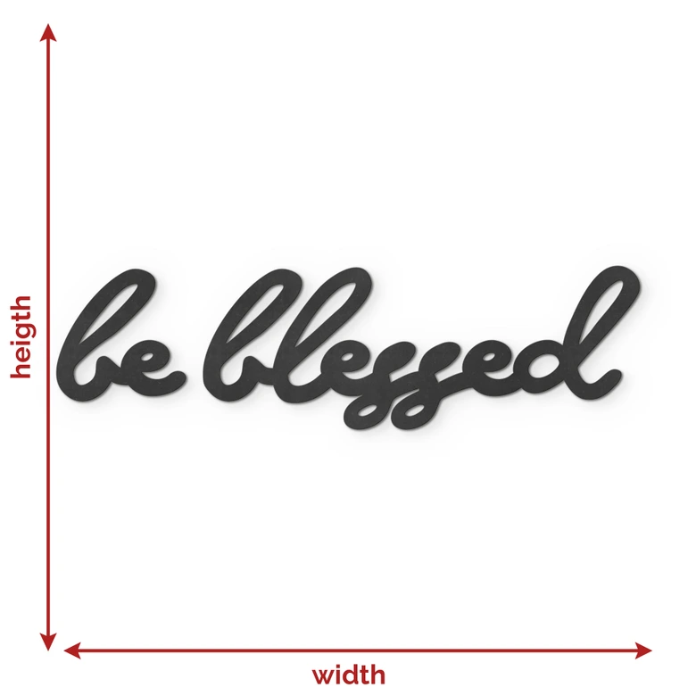 Schriftzug Wanddeko - Be blessed - MDF 