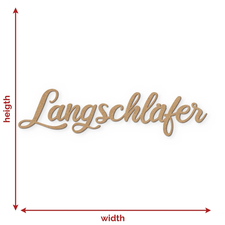 scritta 3D Beautiful - decorazione murale in MDF naturale 