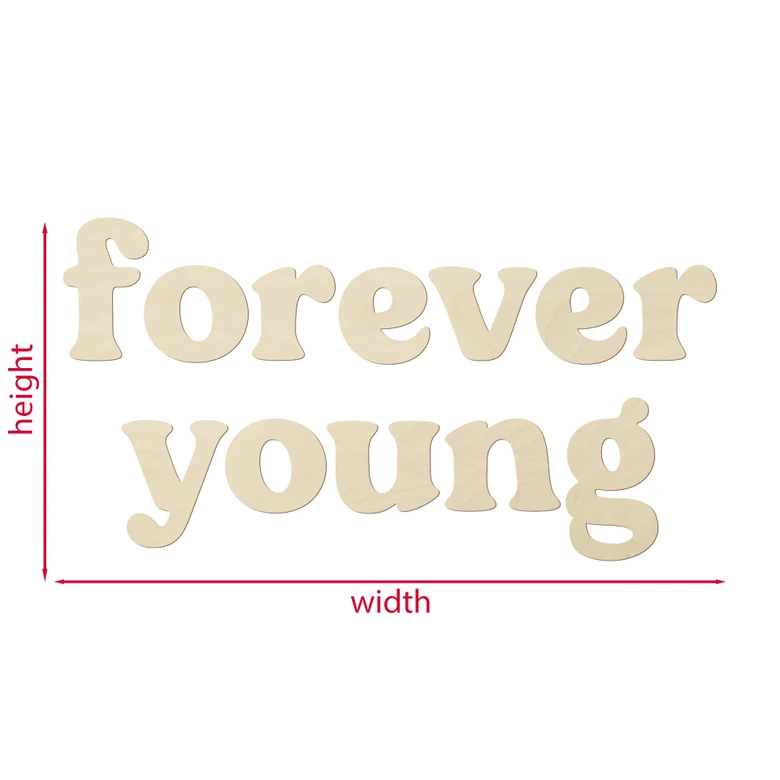 Decoración de pared Siempre joven - Decoración en madera de álamo 