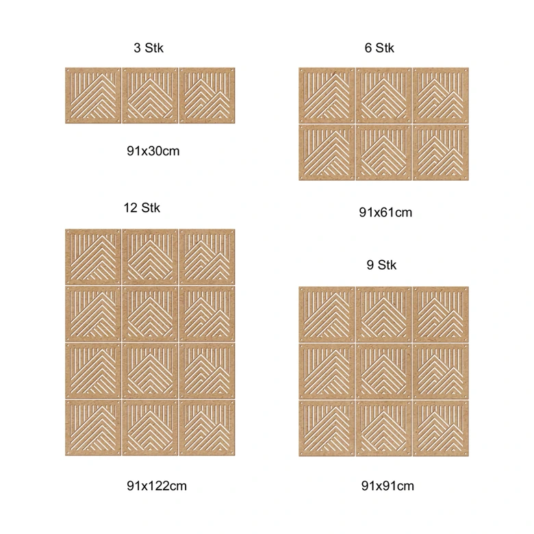 Séparation de pièce, cloison montagne - MDF aspect naturel 
