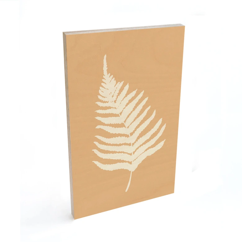 Houten Poster Silhouet van varenblad - 1X Studio 