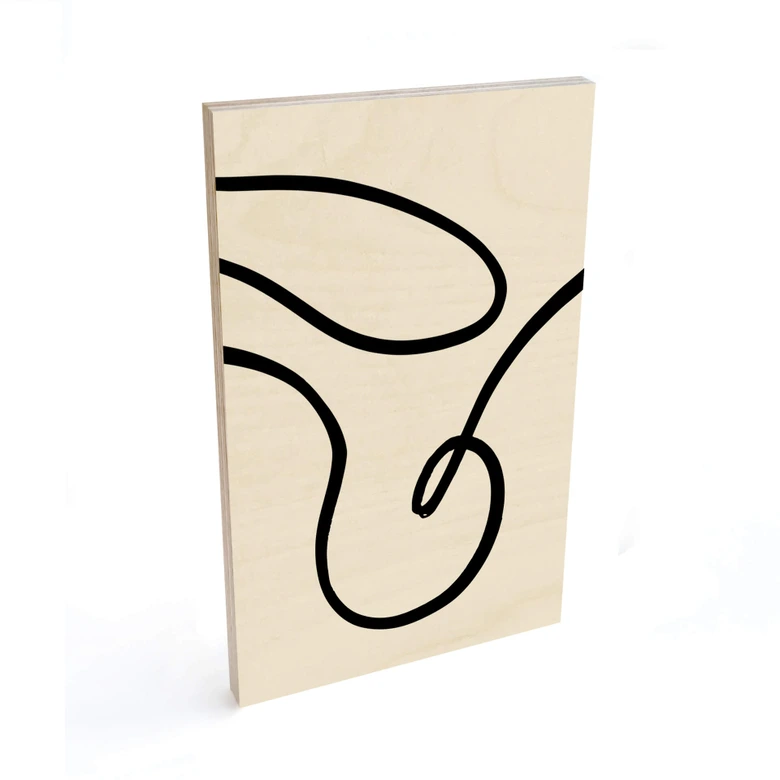 Houten Poster 1X Studio - Curvy Abstraction 