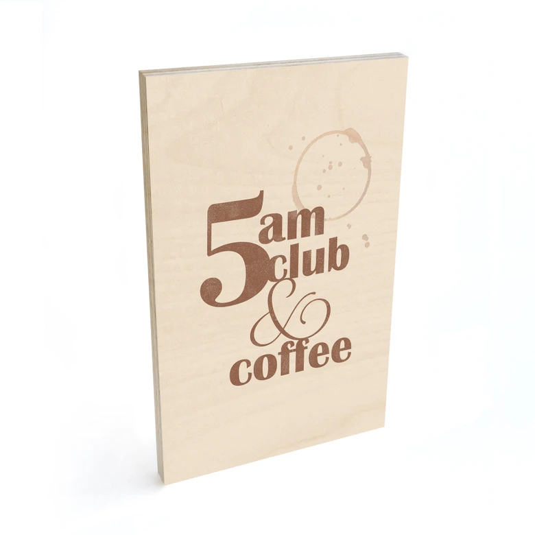 Tableau sur bois 5 au Club & Coffee 