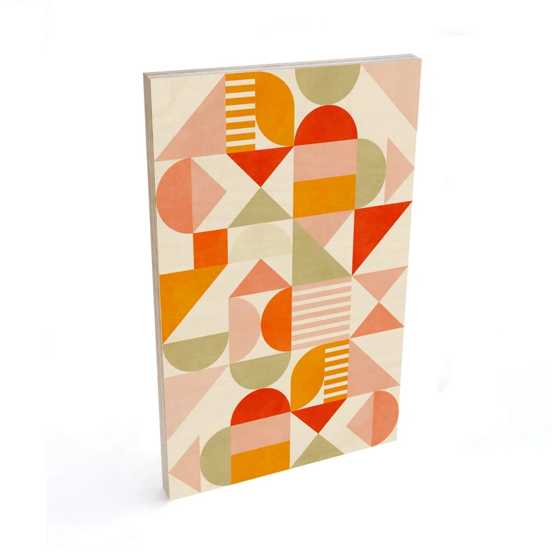 Holzbild Bauhaus Fun Pastell - Bré 