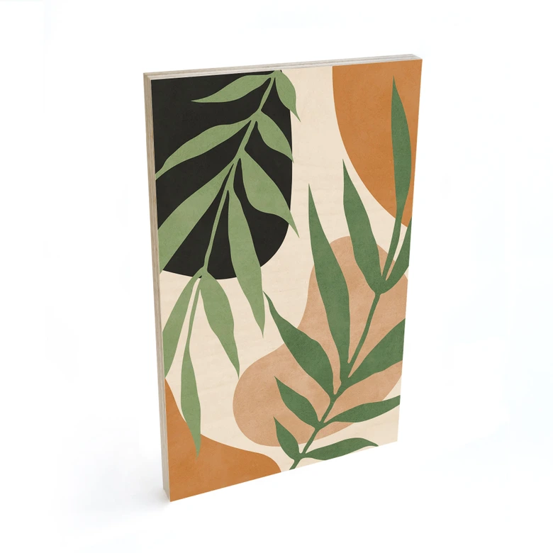 Plakat drewniany Zielone gałęzie w dżungli - Costa 