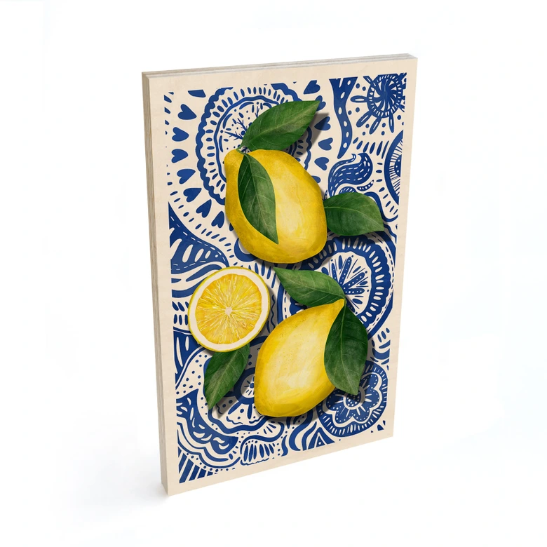 Tableau sur bois Citrons siciliens - EMELIEmaria 