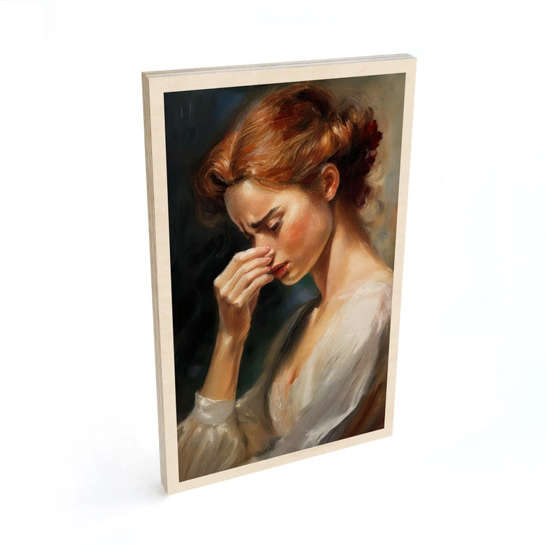 Holzbild Humorvolle Vintage-Deko fürs WC 