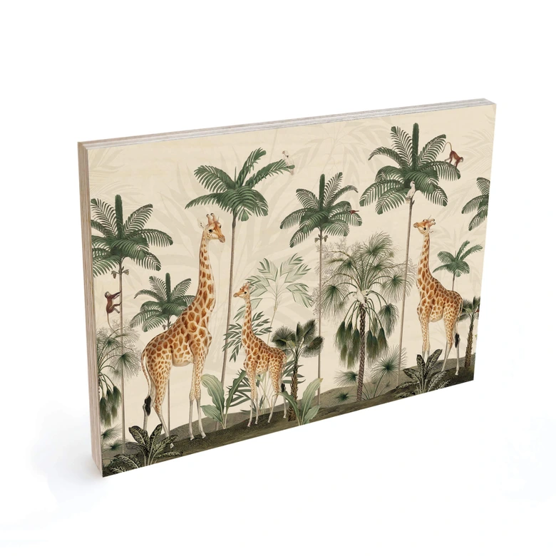 Holzbild Kikki Belle - Die Giraffen 