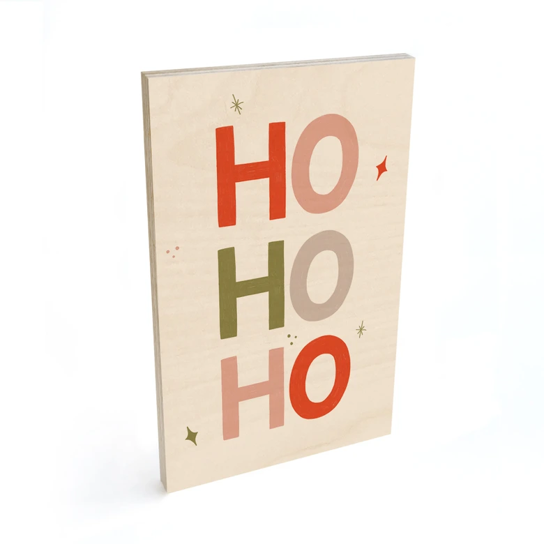 Tableau sur bois Ho Ho Ho de Noël - Lisboa 