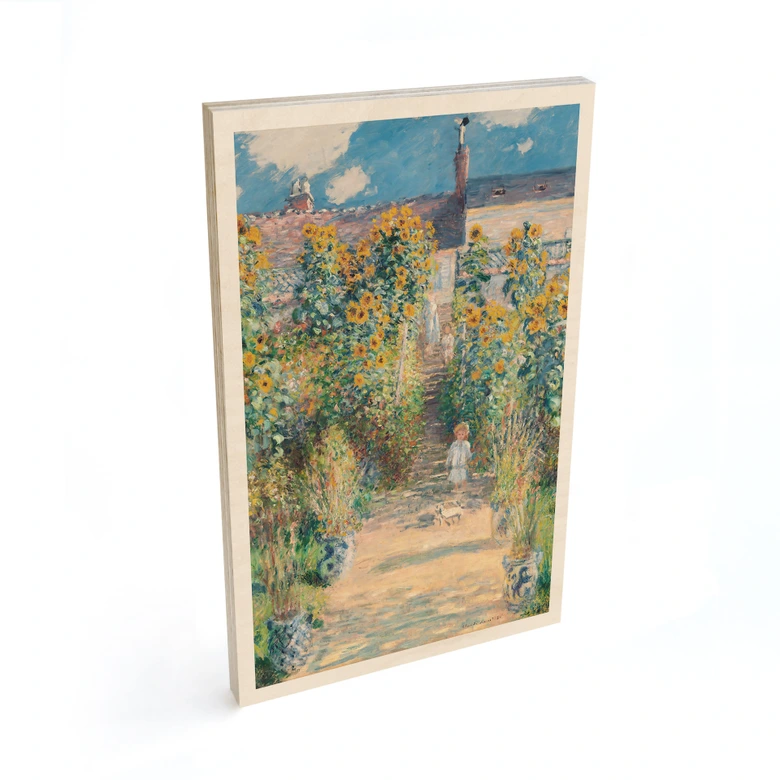 Holzbild Monet - Der Garten Monets in Vétheuil 
