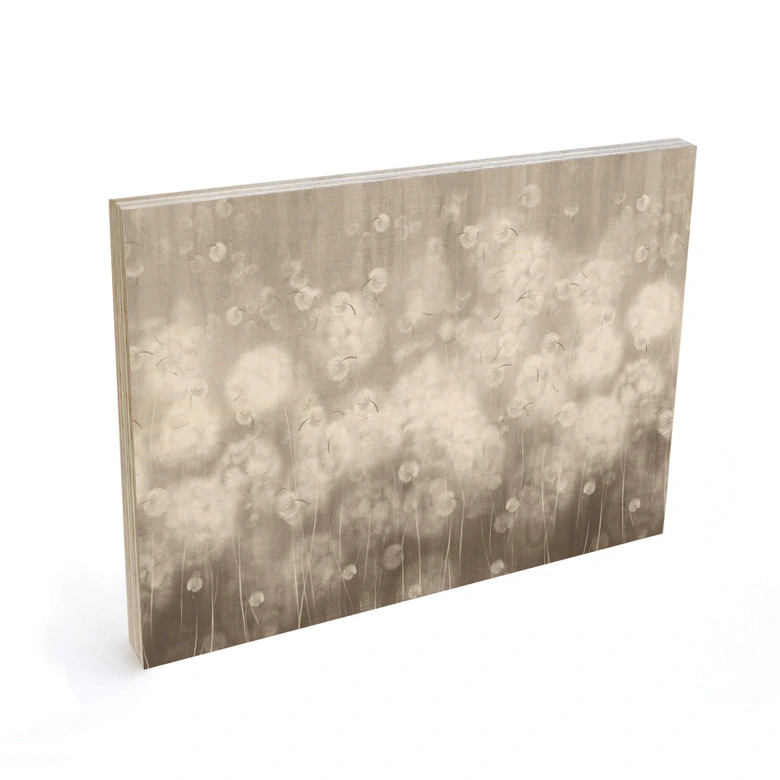 Holzbild Pusteblumen Traum in Beige - Ms Tiff 