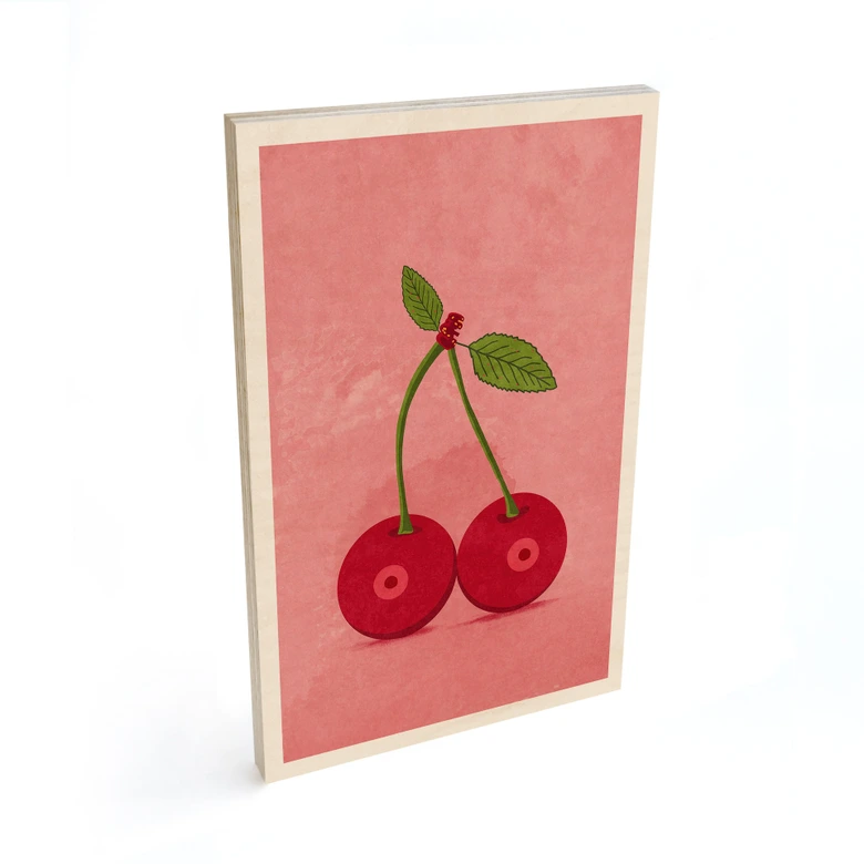 Holzbild Sinnliche Kirschen | Feminismus - Oltmanns 